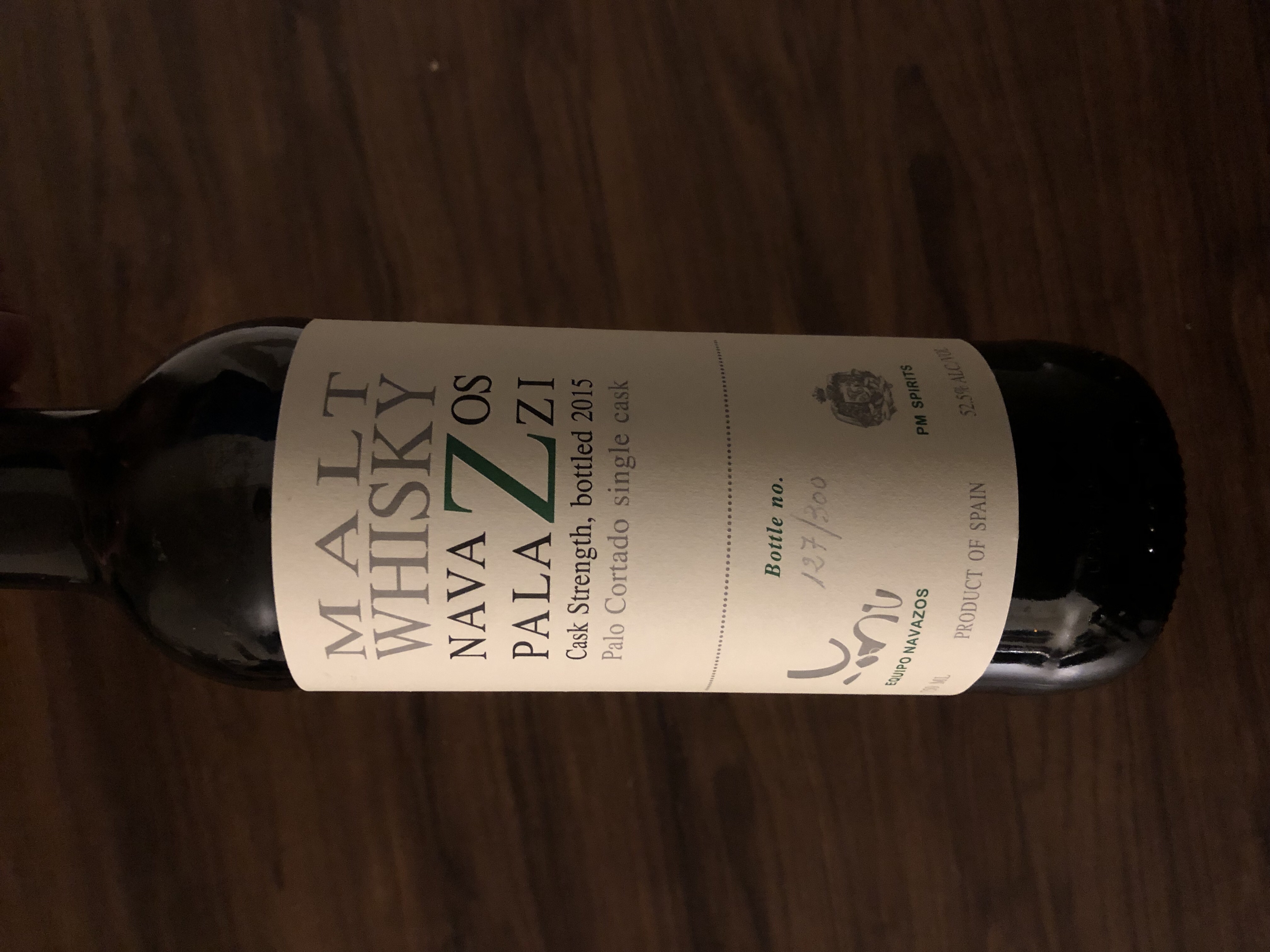 Malt Whiskey Navazos Palazzi Cask Strength, Bottled 2015, Palo Cortado Single Cask