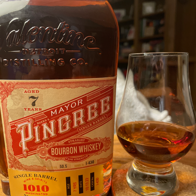 Mayor Pingree 7 year 1010 Washington single barrel pick