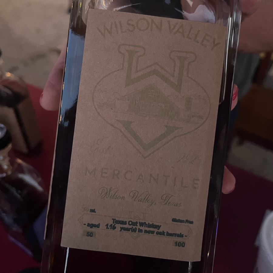 Wilson Valley Mercantile Texas Oat Whiskey