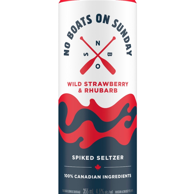 No Boats On Sunday Wild Strawberry & Rhubarb Spiked Seltzer