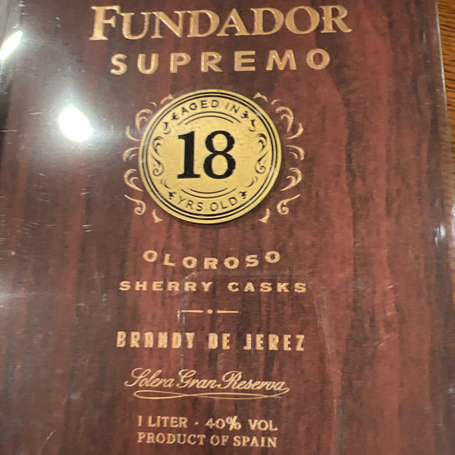 Fundador Supremo 18 years sherry cask