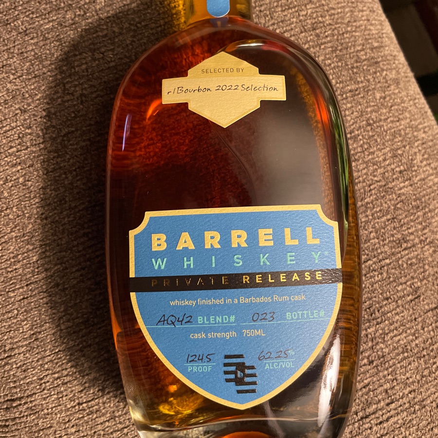 Barrell Craft Spirits Whiskey Finished in Barbados Rum casks (AQ42)