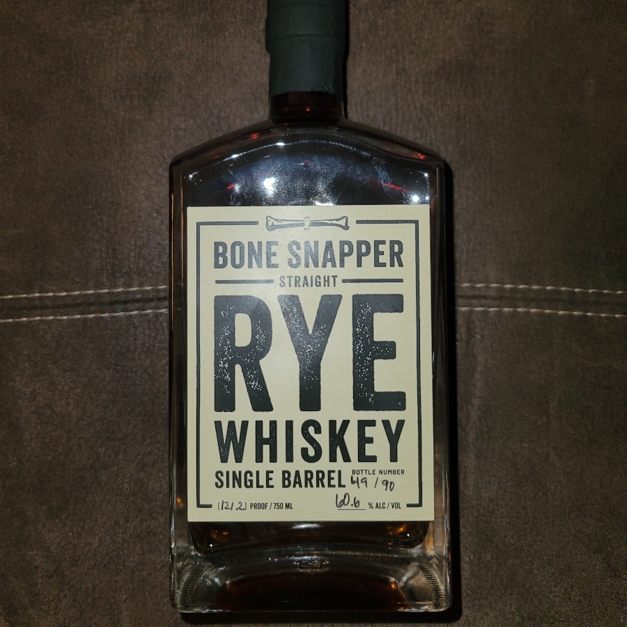 Backbone Bone Snapper Straight Rye Whiskey, Single Barrel, Double Oaked, Drums & Drams Pick