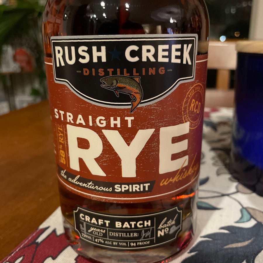 Rush Creek Distilling Straight Rye
