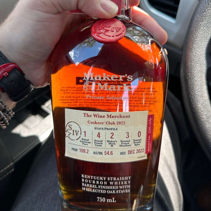 Maker's Mark Private Selection "The Wine Merchant" Caskers' Club 2022