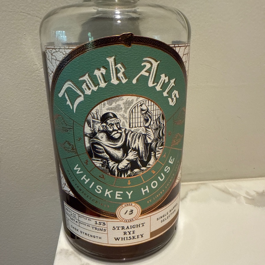 Dark Arts Whiskey House 13 years Straight Rye Whiskey Cask Strength