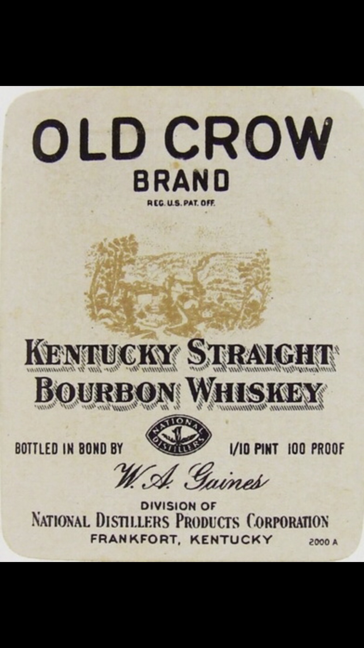 National Distillers Old Crow Bottled in Bond