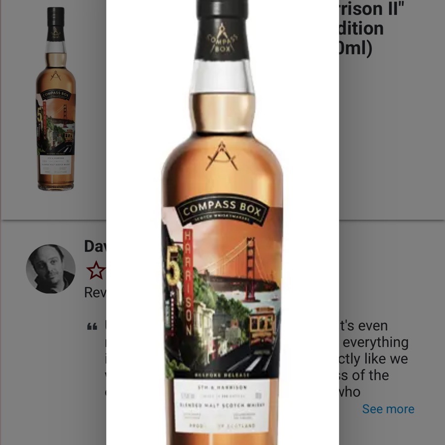 Compass Box "5th & Harrison II" K&L Exclusive Limited Edition Scotch Malt Whisky