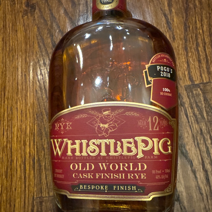 WhistlePig Old World Cask Finished Rye - Bespoke finish - Pogo's 2018
