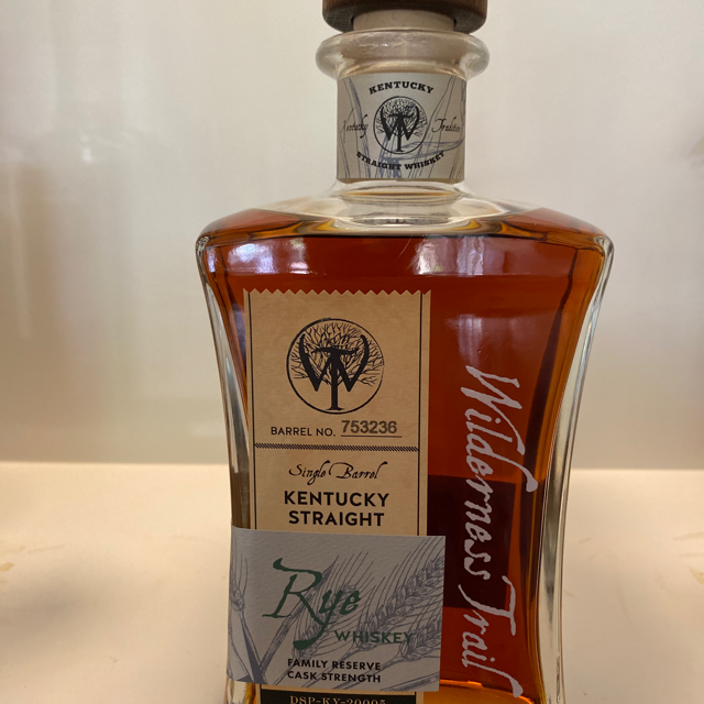 Wilderness trail rye whiskey family reserve cask strength