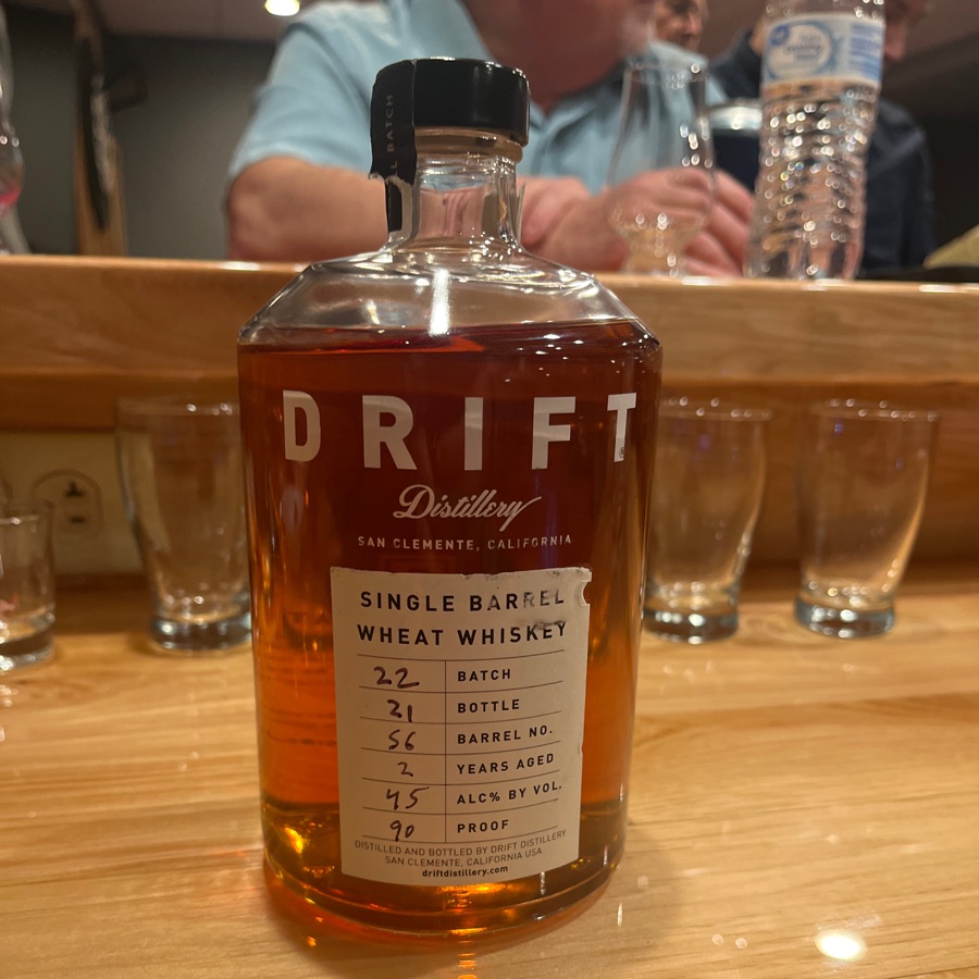Drift Distellery Single Barrel Wheat Whiskey