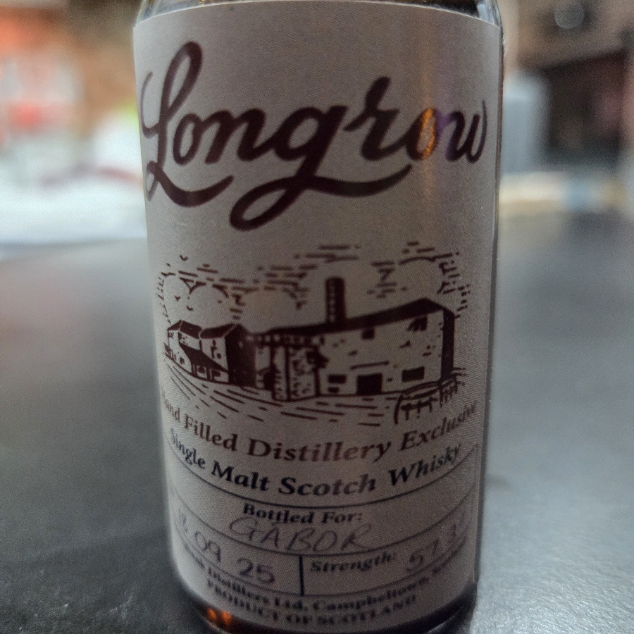longrow Hand Filled Distillery Exclusive bottled for Gabor