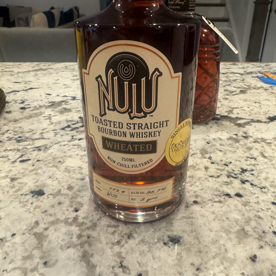 Nulu Toasted Straight Wheated Single Barrel "O'darbys Liqour Barn"