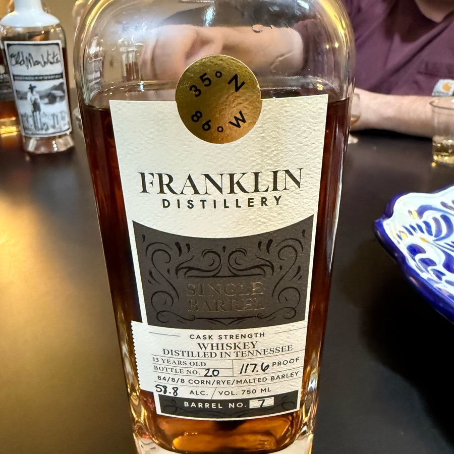 Franklin Distillery Cask Strength Whiskey