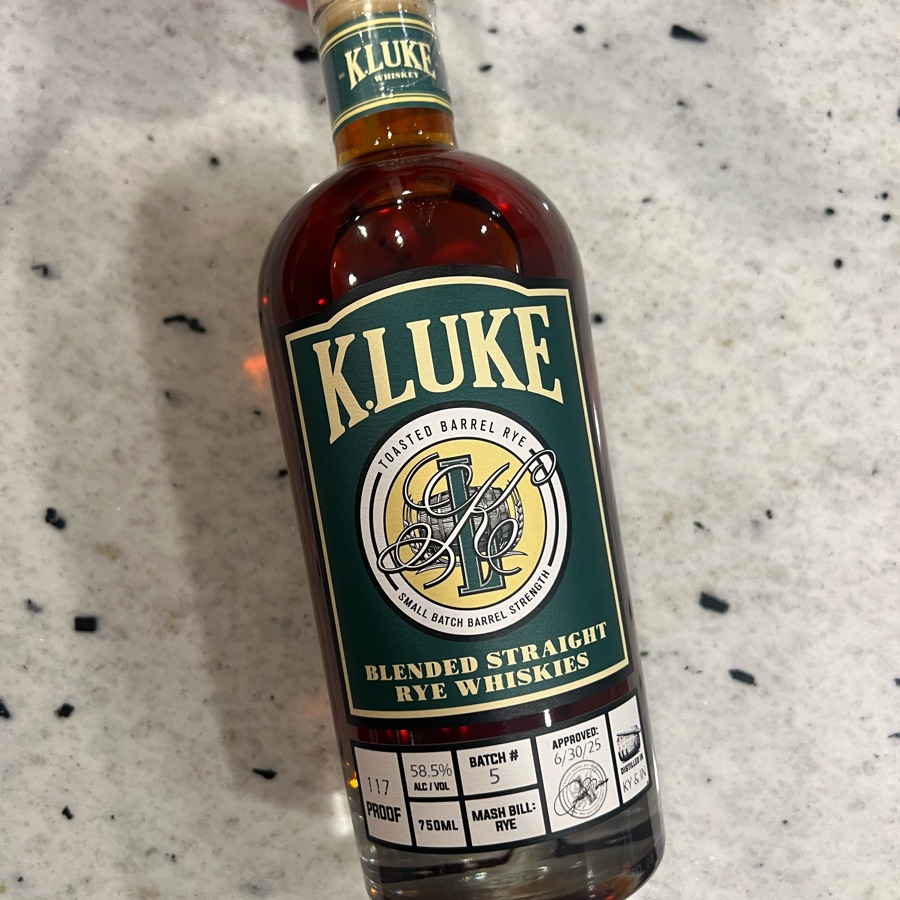 K. Luke Toasted Barrel Rye Batch 5