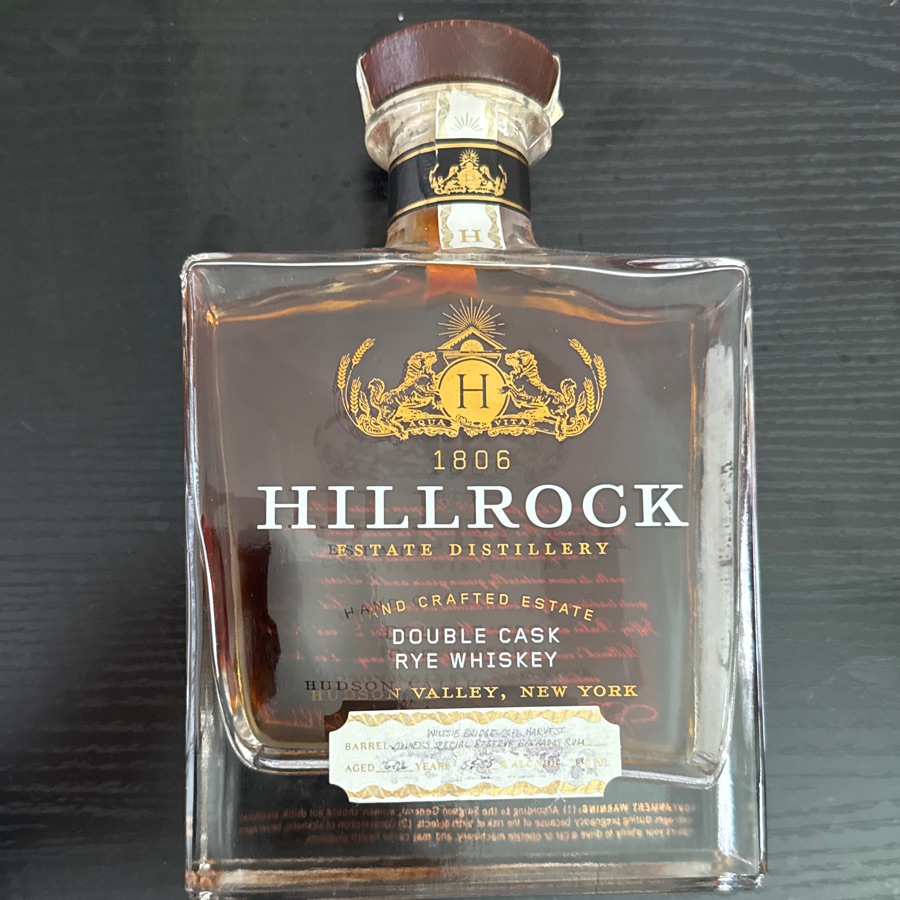 Hillrock Estate Double Cask Rye Whiskey Finished in Barbados Rum Barrels