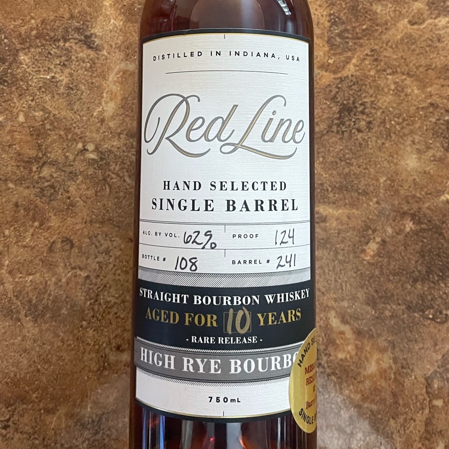 Red Line Single Barrel High Rye Bourbon (10 Years)