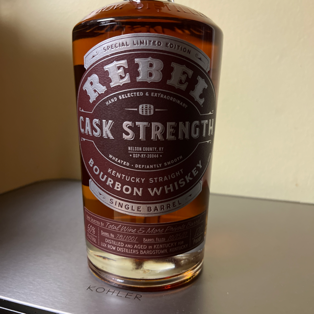 Rebel Cask Strength Single Barrel (Total Wine and More)