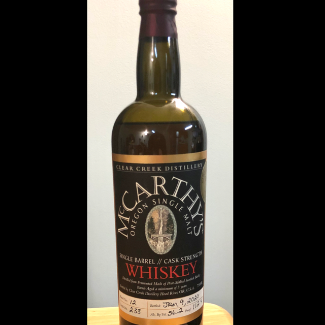 McCarthy's Oregon Single Malt Single Barrel (1/9/20)