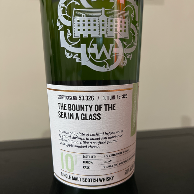SMWS 53.326 - The Bounty of the Sea in a Glass (Caol Ila)
