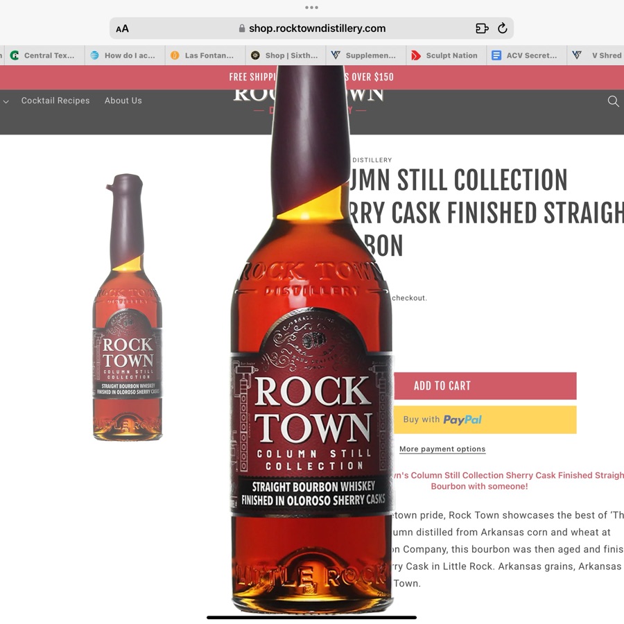 Rock Town Column Still Collection Oloroso Sherry Cask Finished Straight Bourbon Whiskey