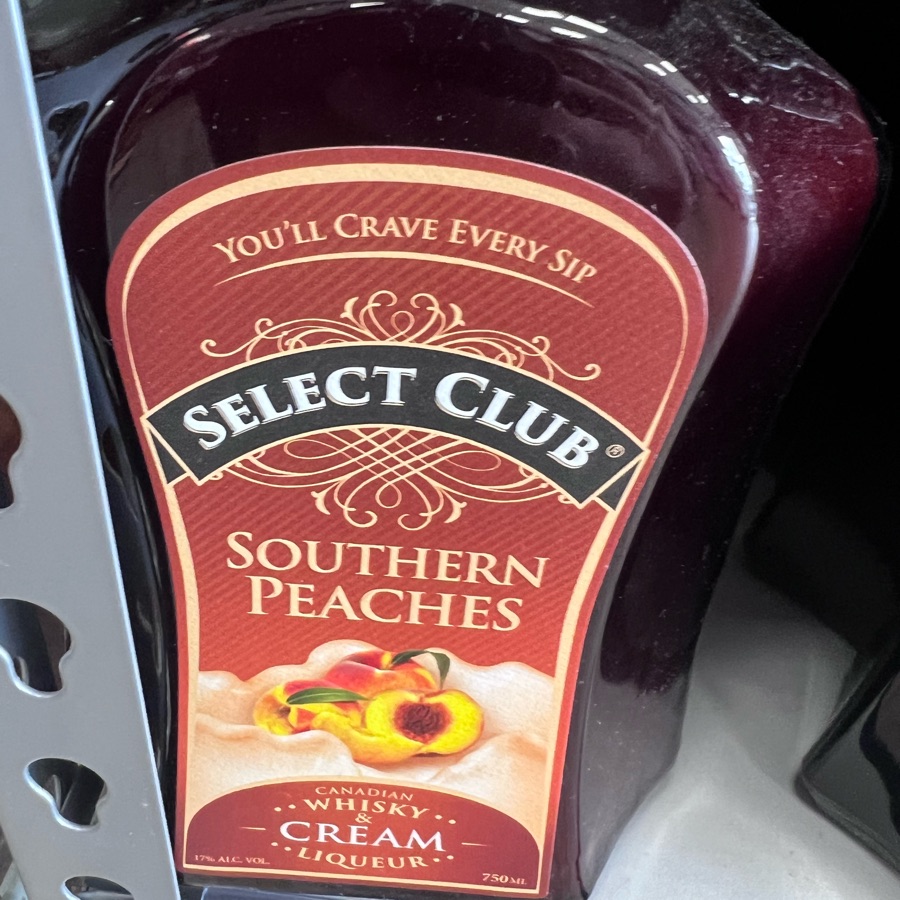 Select Club Southern Peaches Canadian Whiskey & Cream Liquor