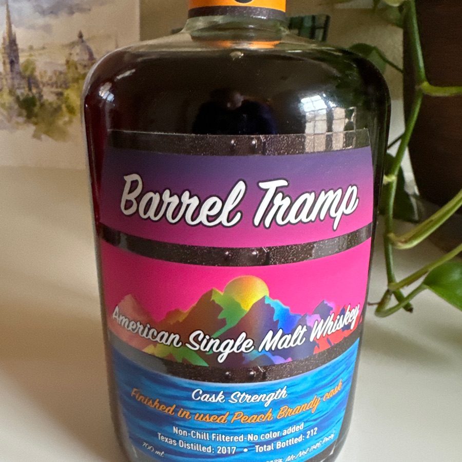 balcones – barrel tramp, American, single malt whiskey
