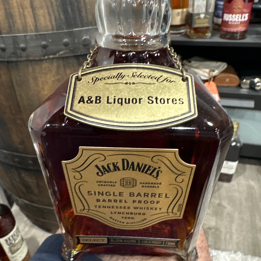 Jack Daniels single barrel A&B liquor