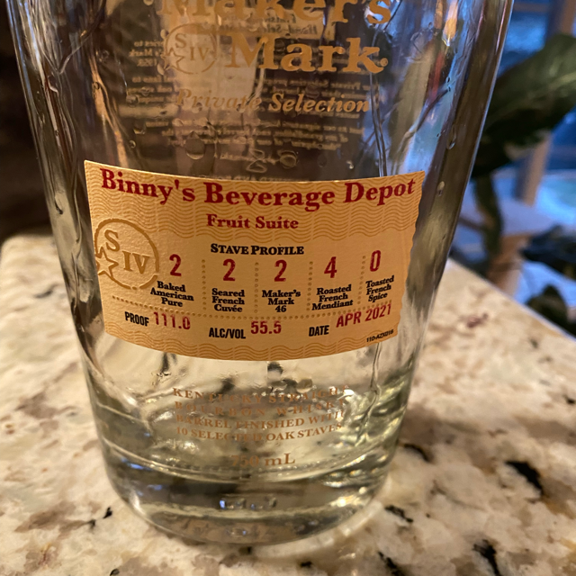 Makers Mark Private Selection Binnys Fruit Suite
