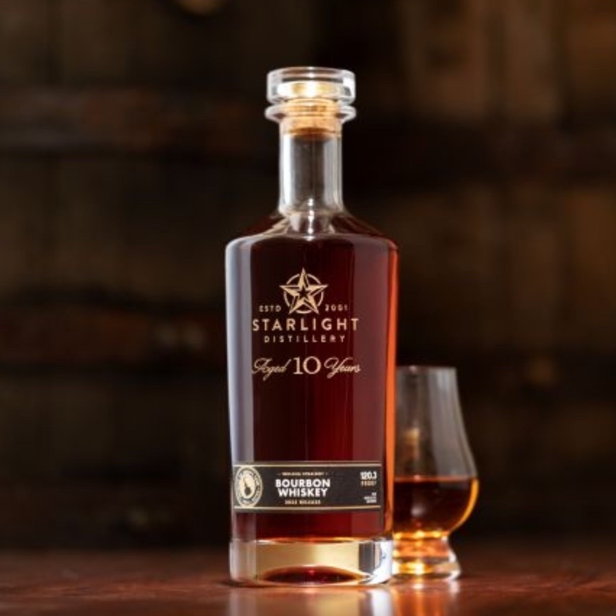 Starlight Distillery, 10 Year Indiana Straight Bourbon Whiskey, 2025 Release
