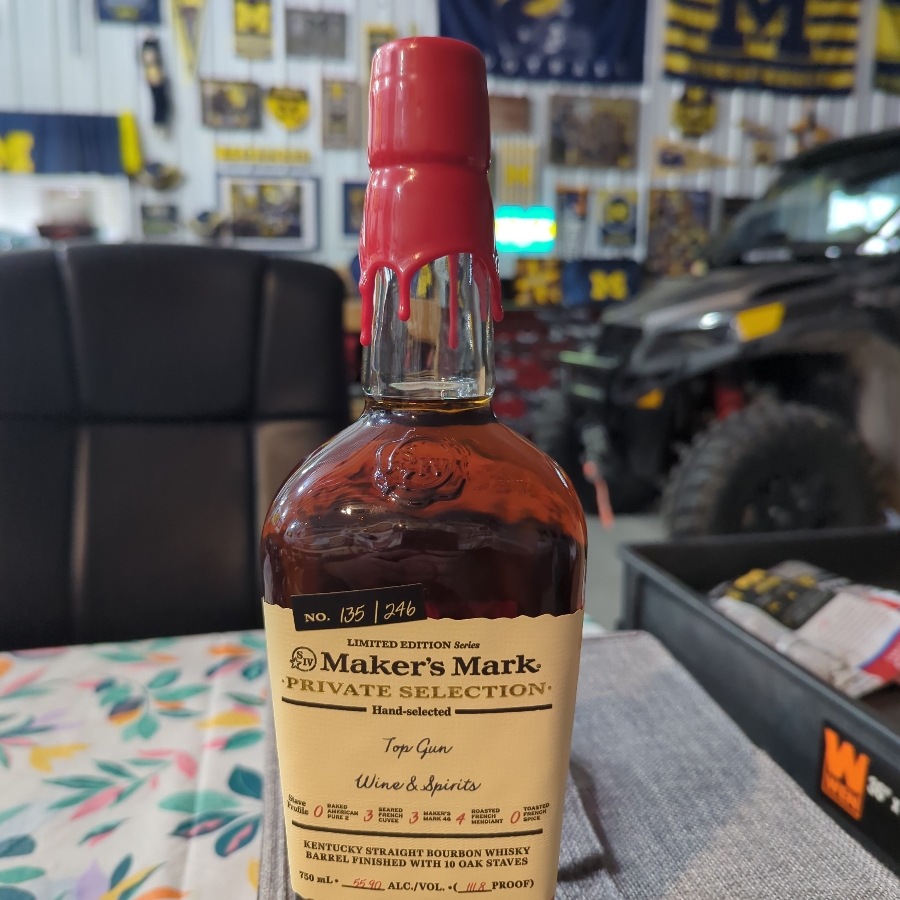 Maker's Mark Private Selection Hand Selected Top Gun Liquor