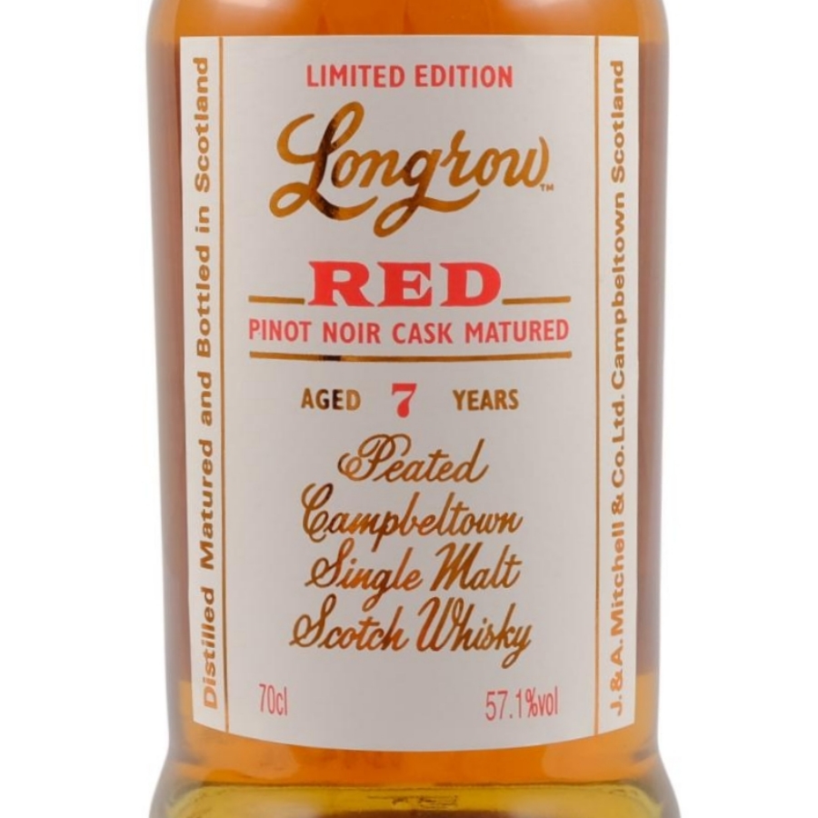 Longrow Red Peated 7 year Pinot Noir