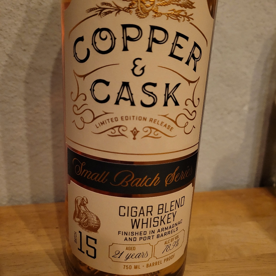 Copper and Cask - Cigar Blend Whiskey - Batch 15