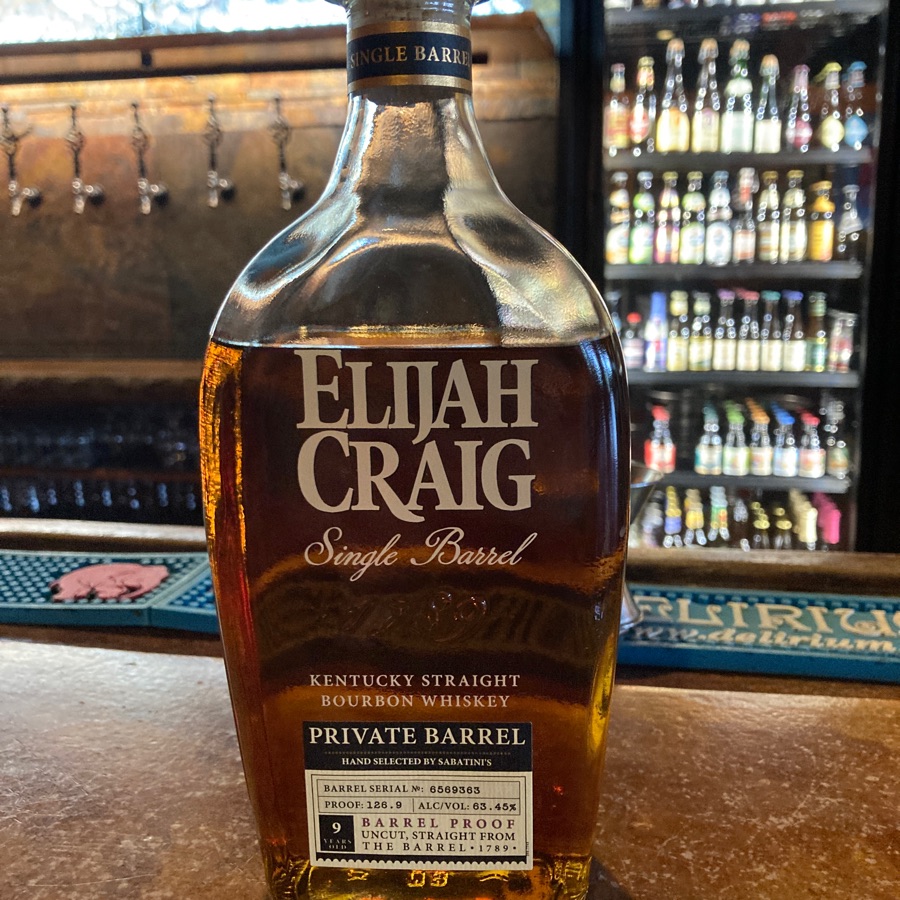 Elijah Craig Private Barrel Hand Selected by Sabatini's