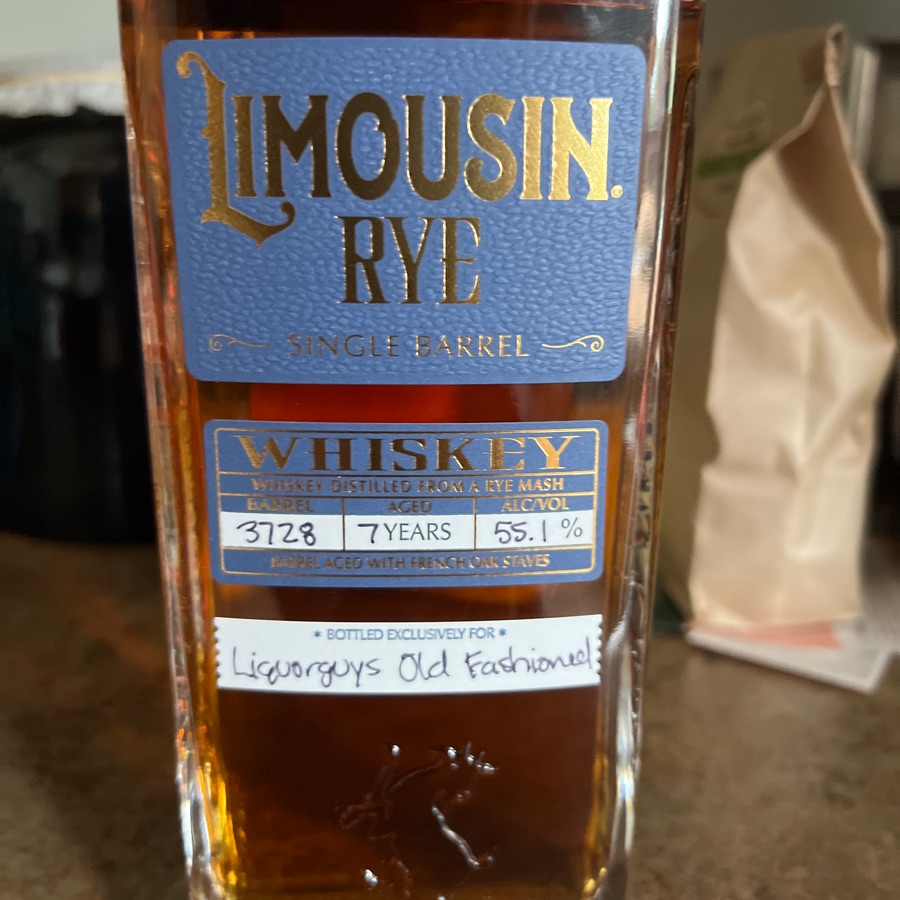 limousin rye single barrel "liquor guys old fashioned"