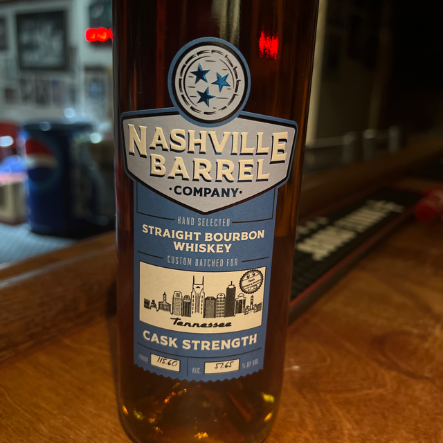 Nashville Barrel Cask Strength Straight Bourbon (Tennessee Batch)