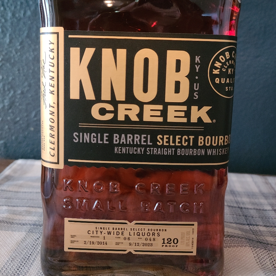Knob Creek Single Barrel Select City Wide Liquours Pick