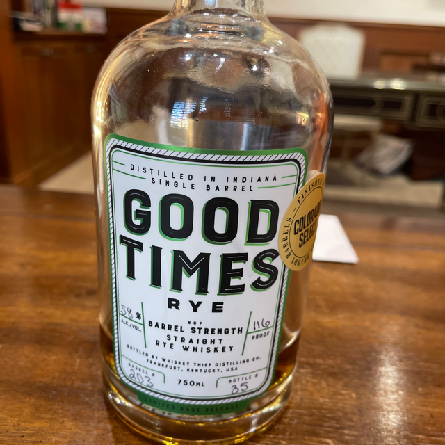 Good Times Rye Finished in Apple Brandy
