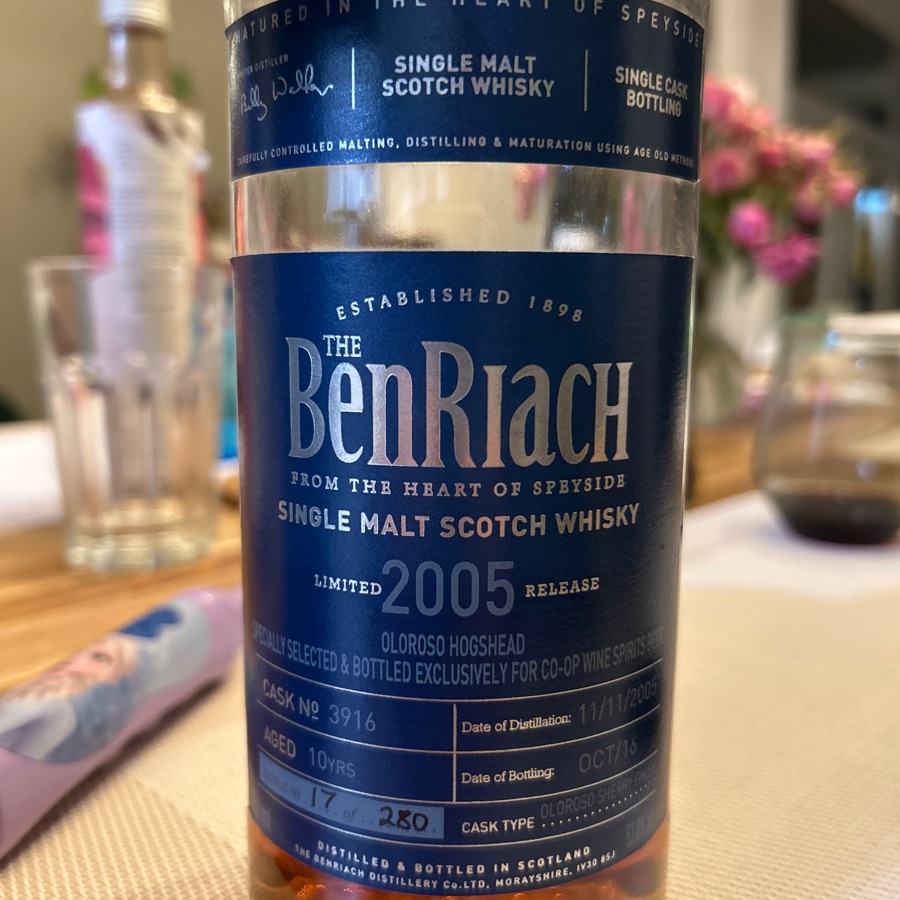 Benriach 2005 10 Year Single Cask #3916