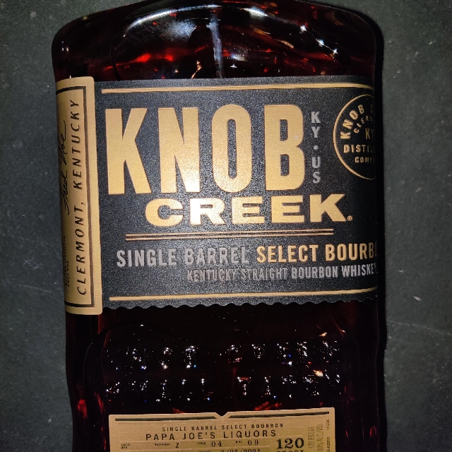 knob creek Single Barrel Select Papa Joe's Liquor