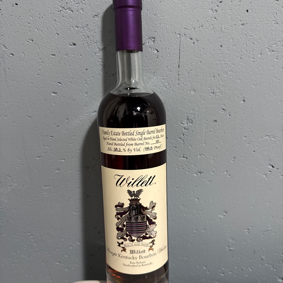 Willett Family Estate Bottled Single Barrel Bourbon Whiskey Rare Release 13 years