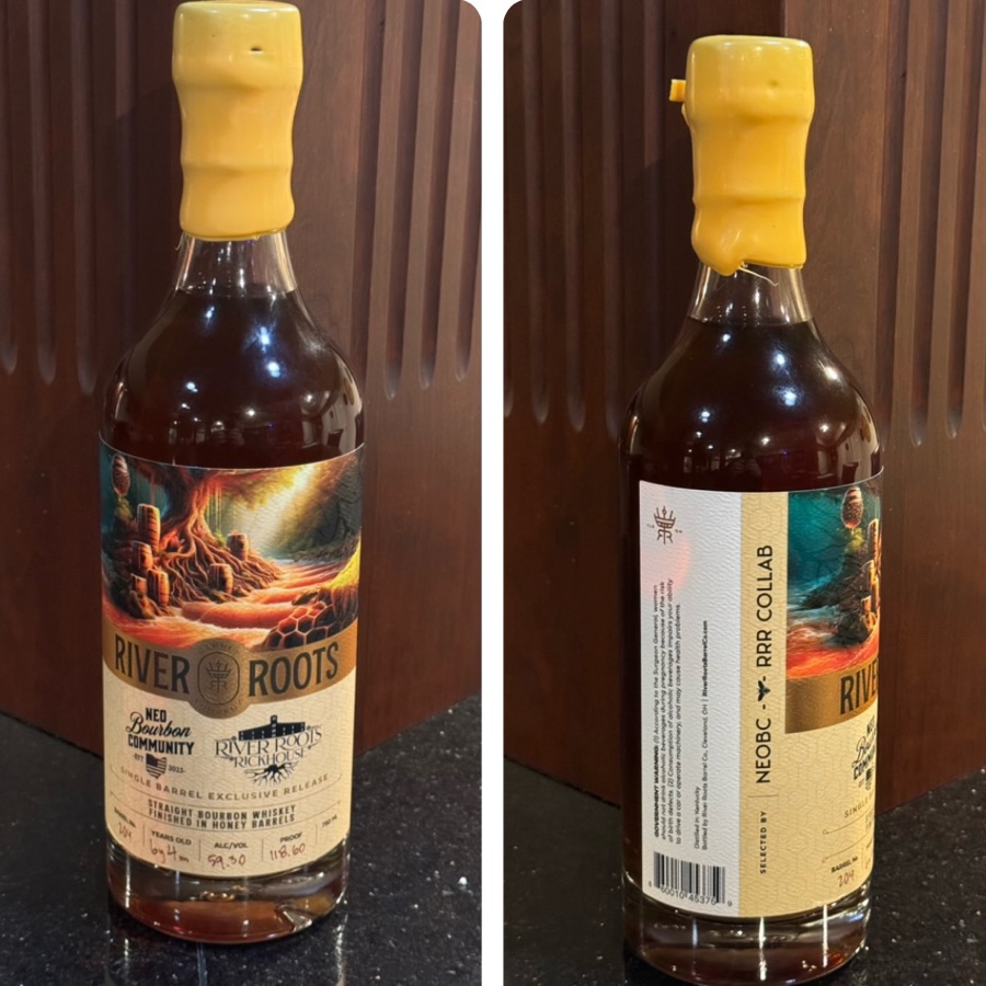 River Roots Straight Bourbon Whiskey Finished in Honey Barrels