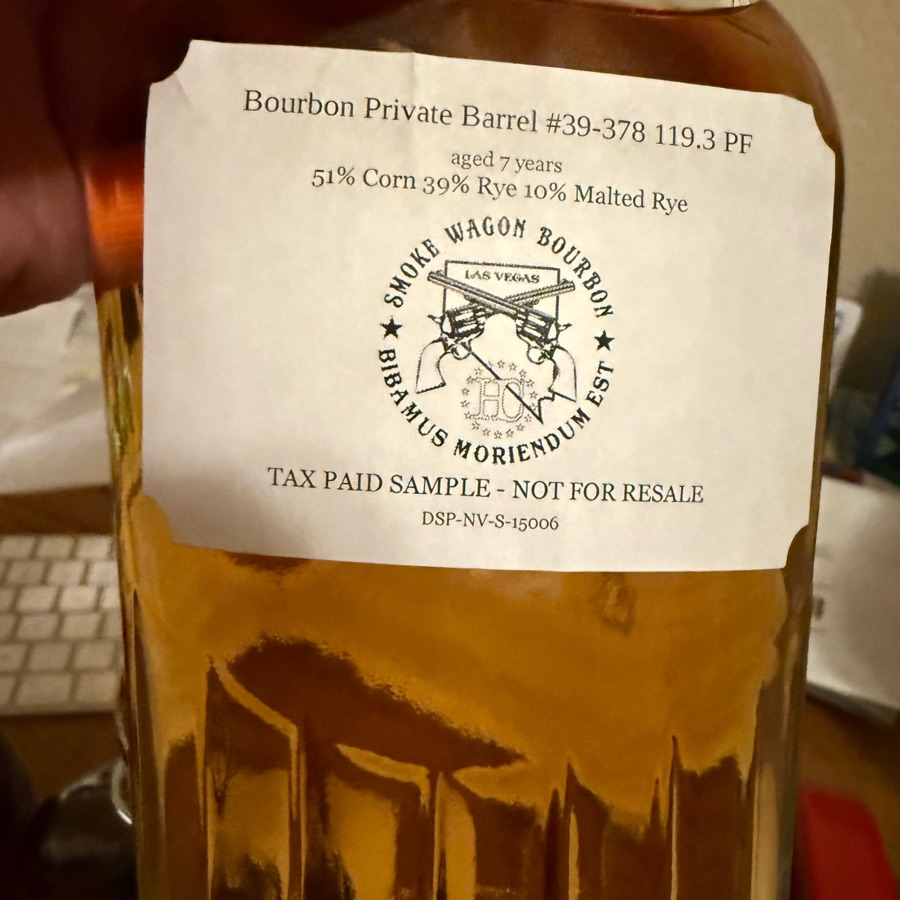 Smoke Wagon Bourbon Private Barrel #39-378