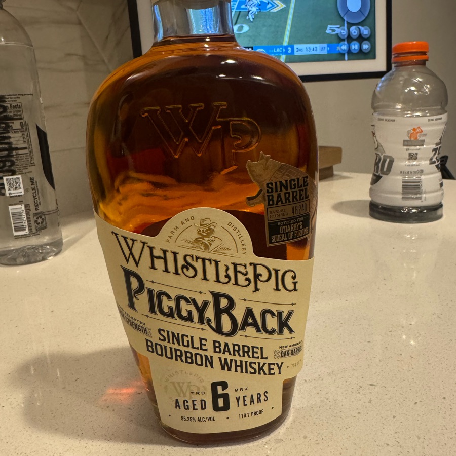 WhistlePig Piggyback Single Barrel "Odarby's Squeal of Fortune"
