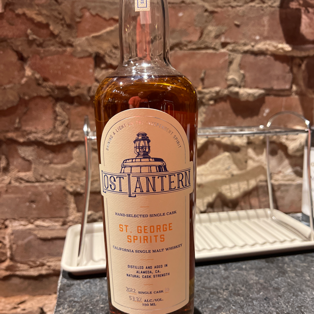St. George Spirits California Single Malt 2022 Single Cask #10 (Lost Lantern)