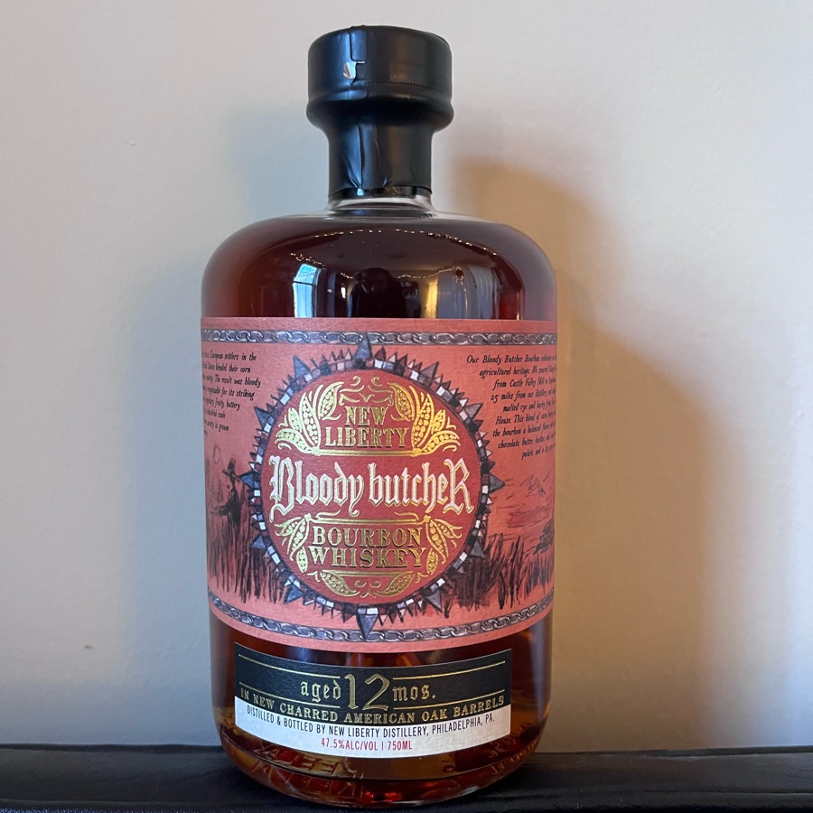 New Liberty Bloody Butcher Bourbon Whiskey (aged 12 mos.)
