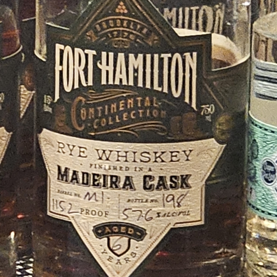 Fort Hamilton Rye Whiskey Madiera Cask