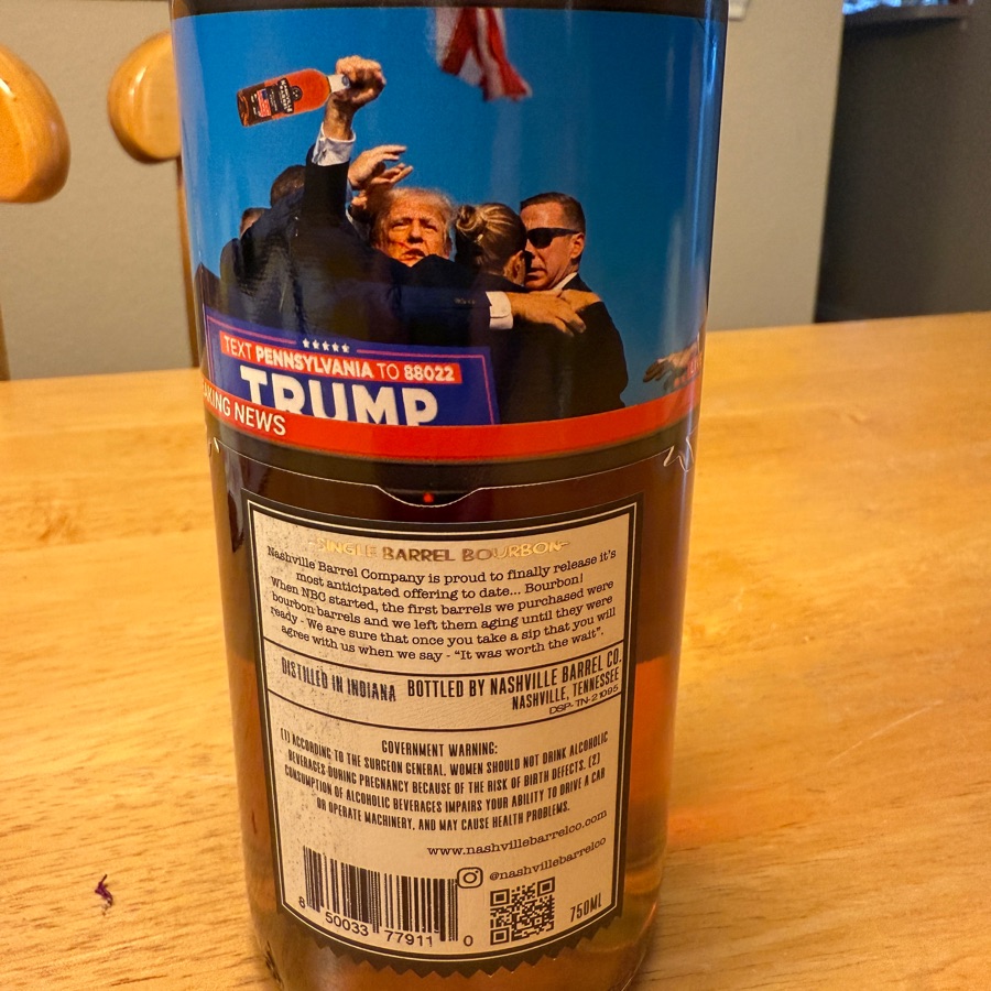 Nashville Barrel Company Single Barrel Straight Bourbon Whiskey Selected By Breaking News (Barrel Number 5506)