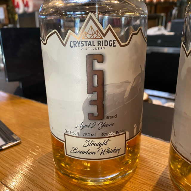 Crystal Ridge 63 Straight Bourbon Whiskey: 2 Years