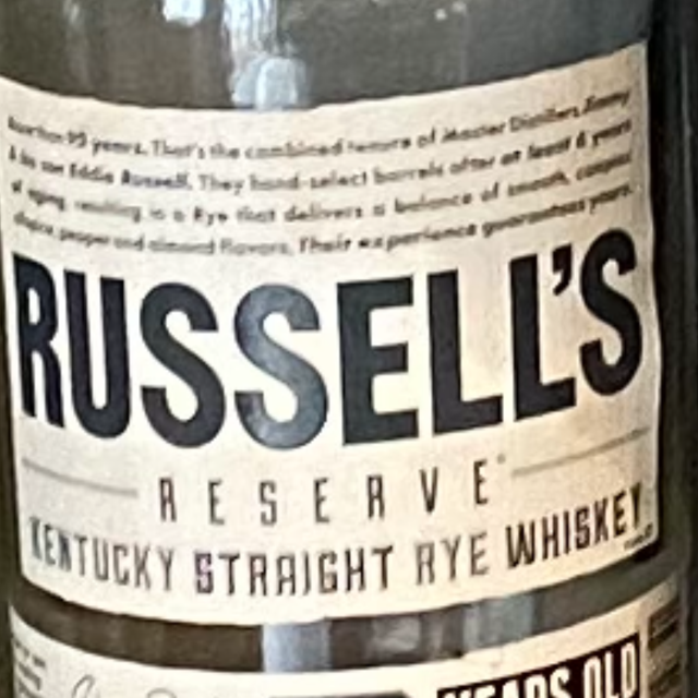 Russell's Reserve Kentucky Straight Rye Whiskey
